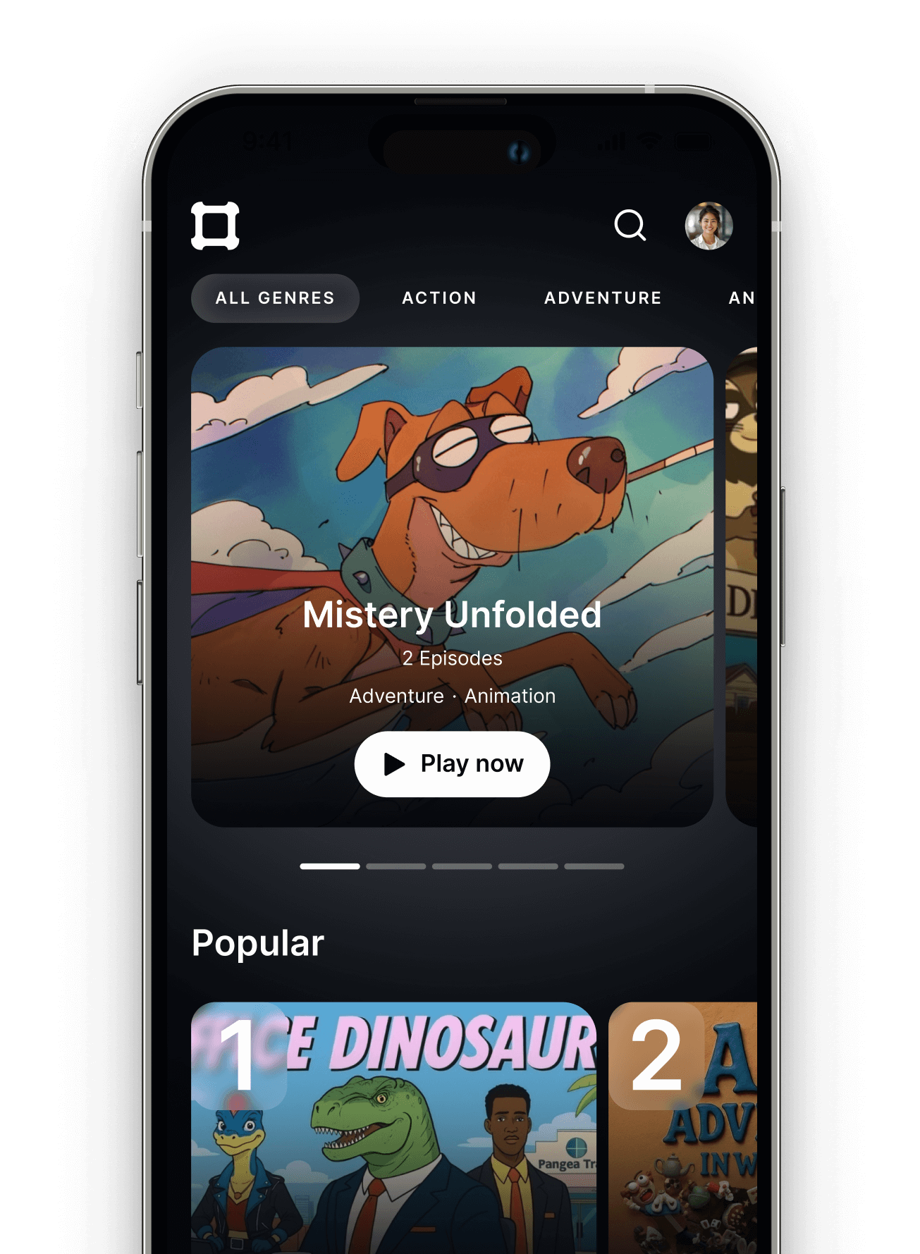 Picture of an iPhone 14 Pro Max with the ABY.ONE app open