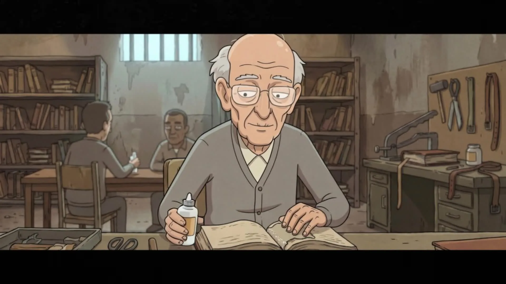 El hombre en la biblioteca