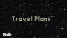 3. Travel Plans