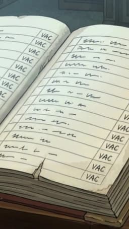 21. The Ledger on the StandThe rent book is examined page by page before the jury. Each missing tenant’s name is followed by the same handwritten notation: “VAC.” Forged termination forms and redirected mail align with every entry.