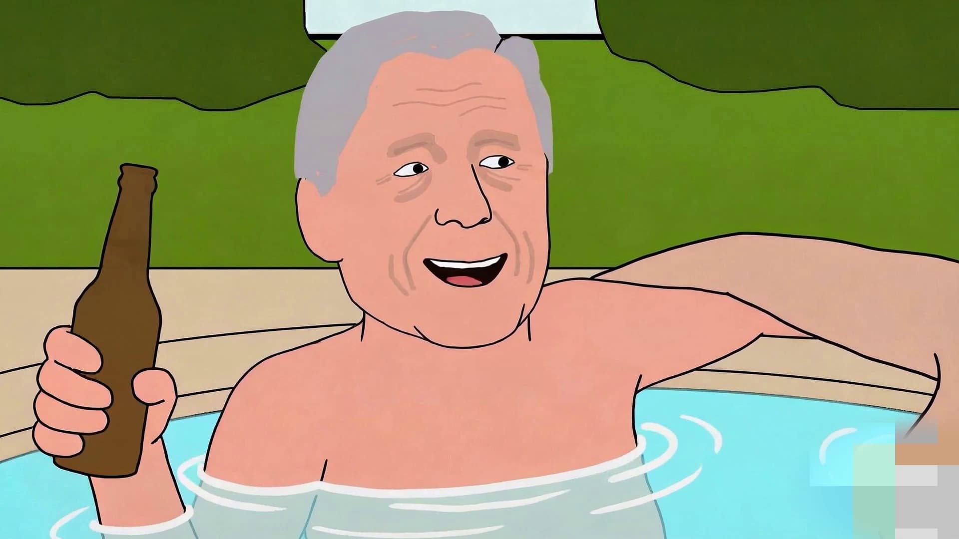 Caos en el jacuzzi de la isla